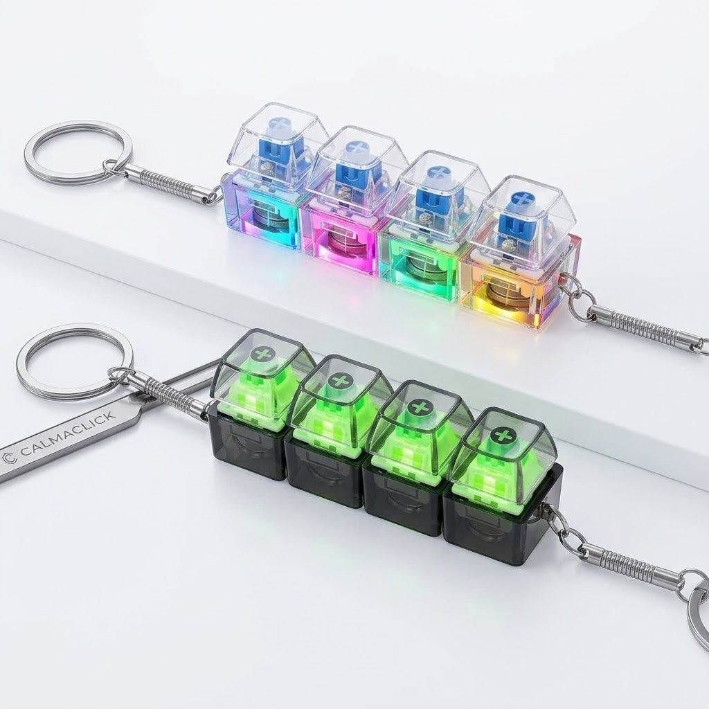 CalmaClick® – Llavero Antiestrés RGB para Calmar la Ansiedad al Instante