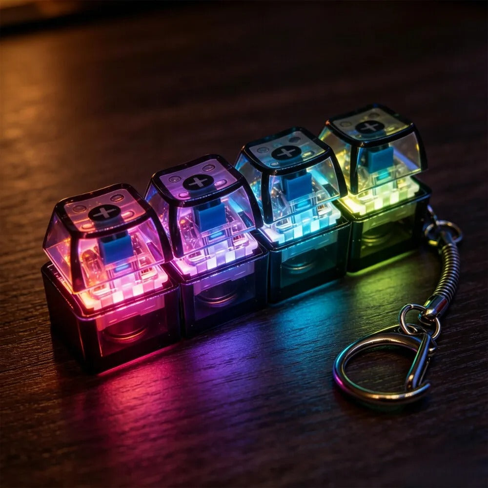 CalmaClick® – Llavero Antiestrés RGB para Calmar la Ansiedad al Instante